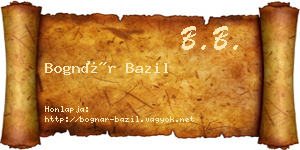 Bognár Bazil névjegykártya